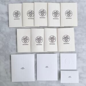 Hermès Card Envelope 13pc Set Authentic White H Logo Home Decor Display Resale